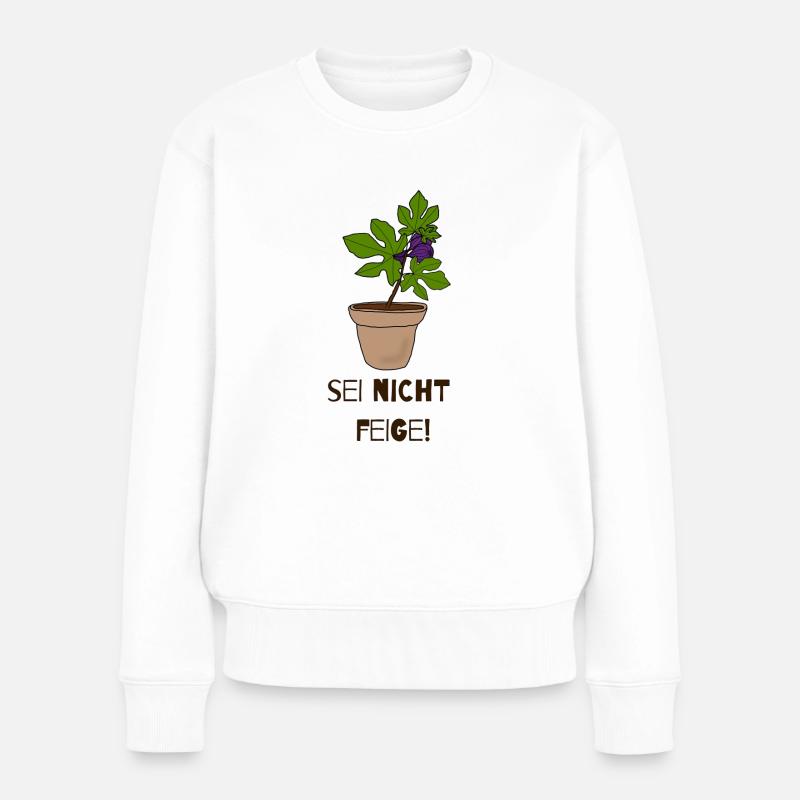 Sei nicht feige - Frauen Premium Bio Pullover - Weiß