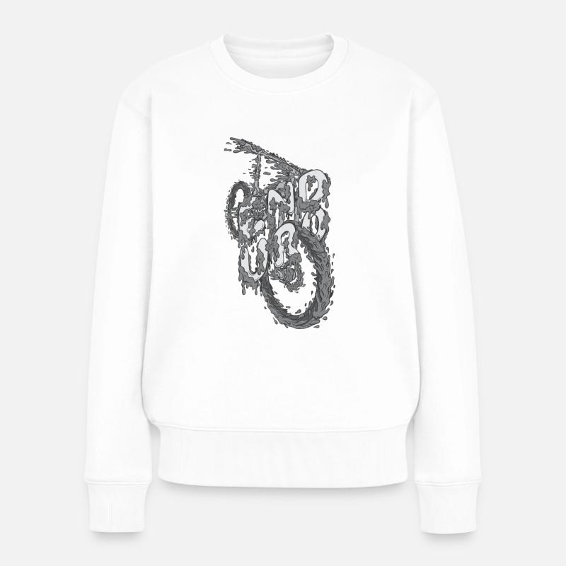 Schlammfahrt - Frauen Premium Bio Pullover - Weiß