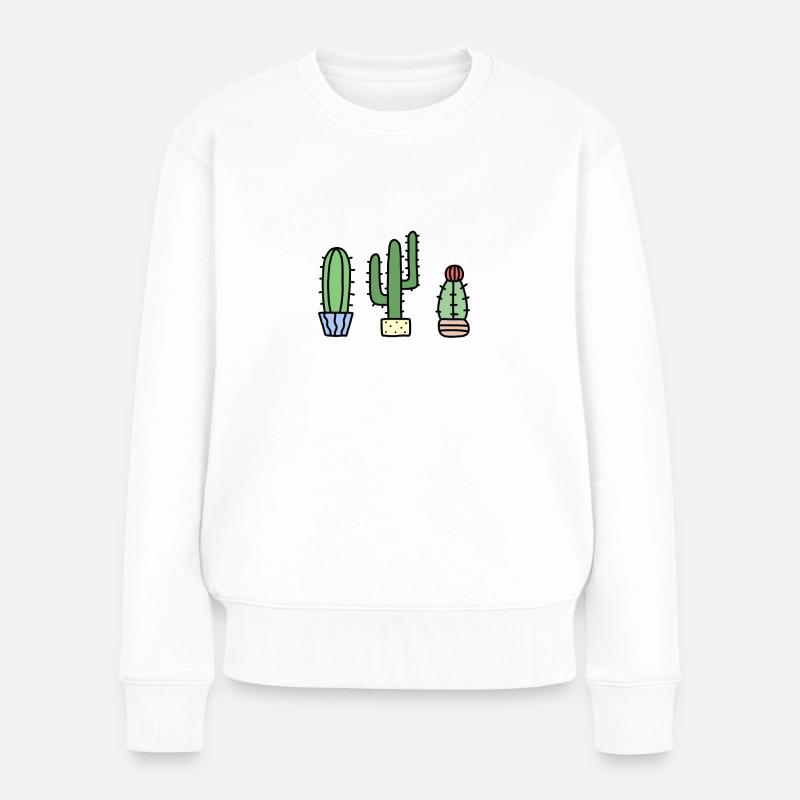 CACTUS SIMPEL RAPIDEMENT MINIMALISTE - Pull Premium bio Femme - blanc