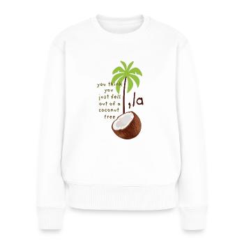 Cocotier Kamala Harris La Élection démocratique 2024 - Pull Premium bio Femme - blanc - Devant - Julia (174cm)