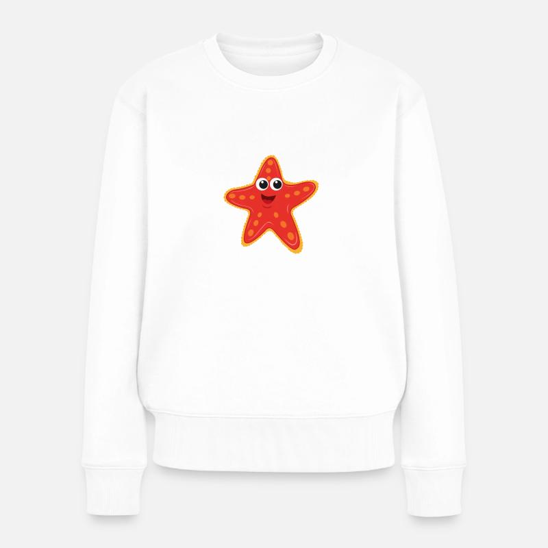 Seestern Seesternchen Meerestier Babyseestern - Frauen Premium Bio Pullover - Weiß