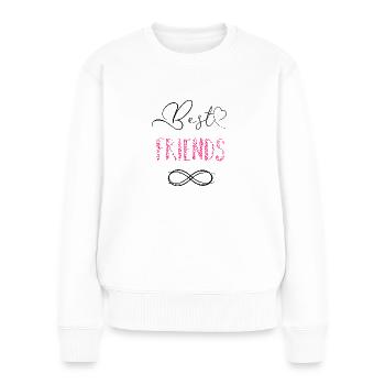 Beste Freunde - Frauen Premium Bio Pullover - Weiß - Vorne - Julia (174cm)