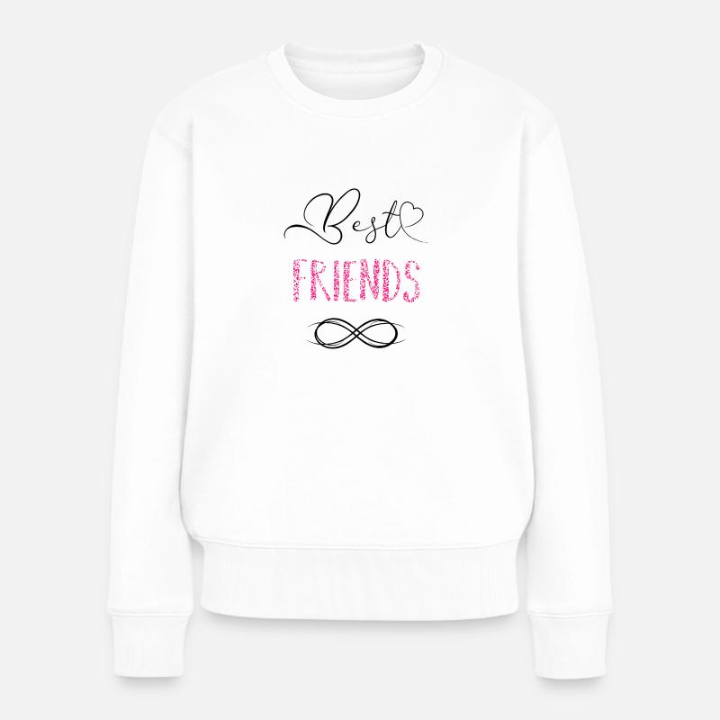 Beste Freunde - Frauen Premium Bio Pullover - Weiß