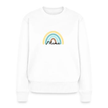 Mama Regenbogen T-shirt und Pullover - Frauen Premium Bio Pullover - Weiß - Vorne - Julia (174cm)