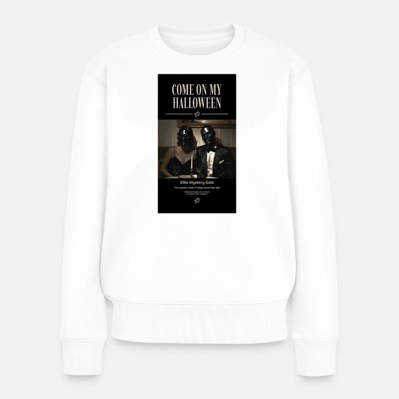 Masquerade Halloween Gala - Frauen Premium Bio Pullover - Weiß