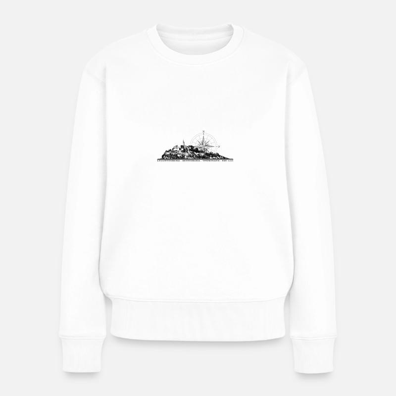 Ostthüringen Merch - Leuchtenburg Kompass - Frauen Premium Bio Pullover - Weiß