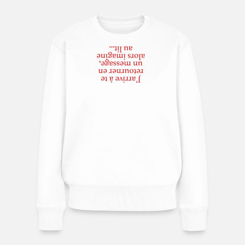 Sich selbst zurückkehren - Frauen Premium Bio Pullover - Weiß