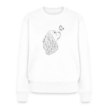 Cavalier King Charles Spaniel - Frauen Premium Bio Pullover - Weiß - Vorne - Julia (174cm)