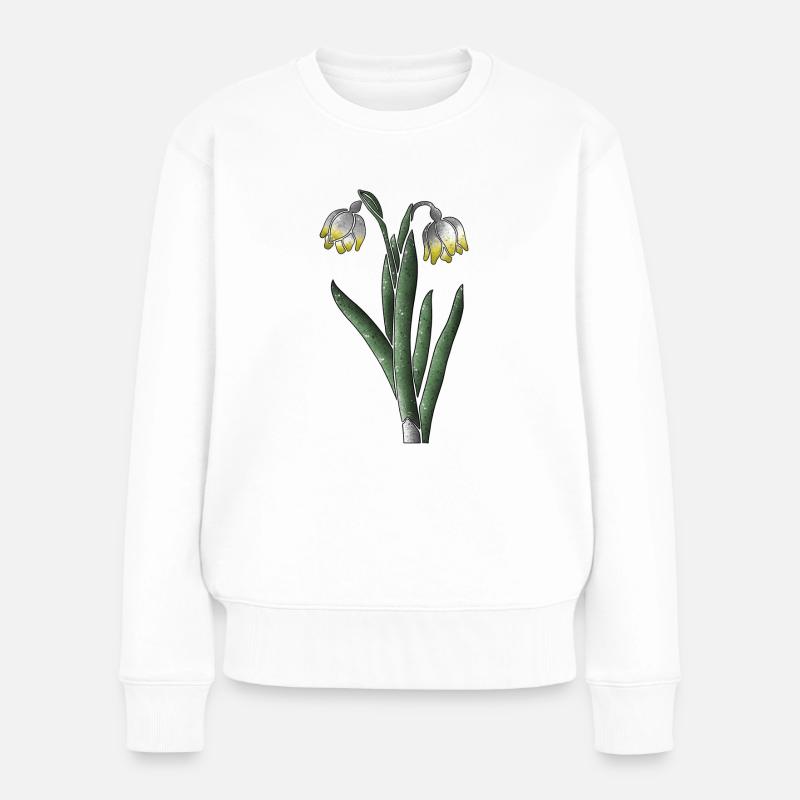 Märzenbecher - Frauen Premium Bio Pullover - Weiß