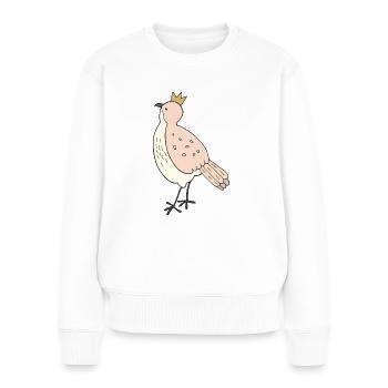 Roi des oiseaux - Pull Premium bio Femme - blanc - Devant - Julia (174cm)