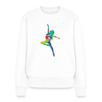 Danseuse dansante - Pull Premium bio Femme - blanc - Devant - Julia (174cm)