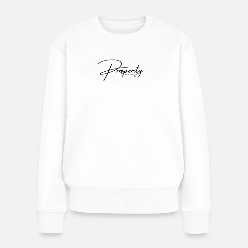 Prosperity logo - Frauen Premium Bio Pullover - Weiß