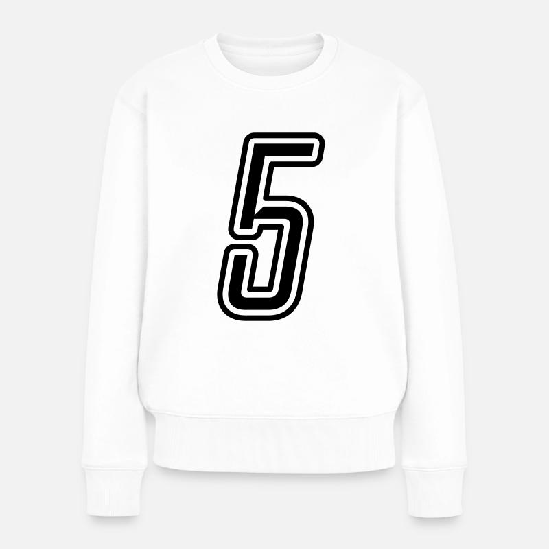 5 Numéro de numéro - Pull Premium bio Femme - blanc