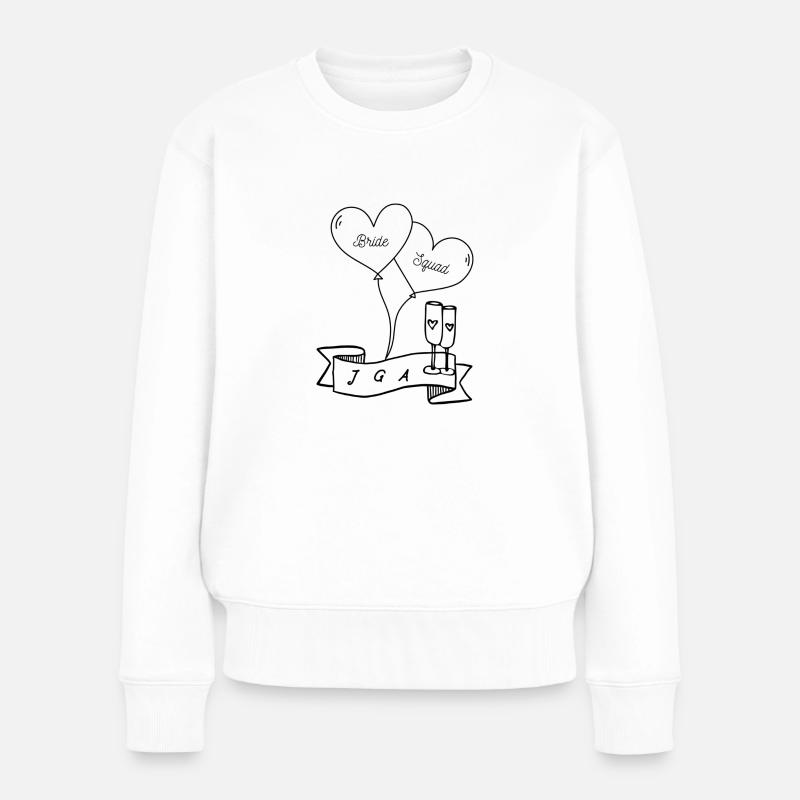 Bride Squad - Women's Premium Organic Jumper - white