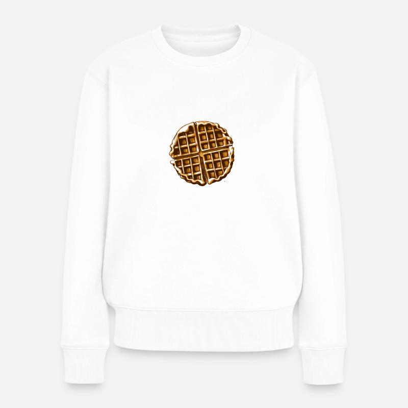 Waffle Squad Hobbykoch Waffel Gourmet - Frauen Premium Bio Pullover - Weiß
