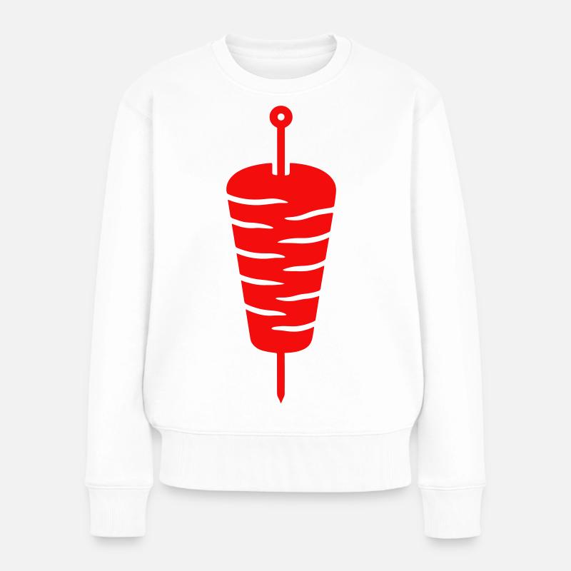 Doner Kebab Brochette Icon - Pull Premium bio Femme - blanc