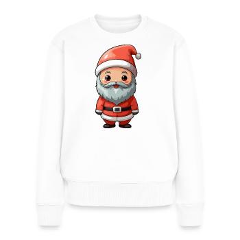Breloque de dessin animé du Père Noël - Pull Premium bio Femme - blanc - Devant - Julia (174cm)