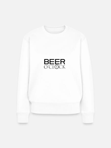 Beer o'Clock - Frauen Premium Bio Pullover - Weiß