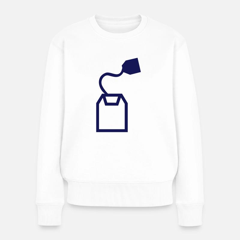Tee - Frauen Premium Bio Pullover - Weiß