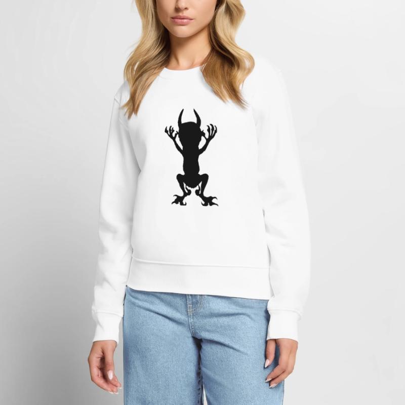 Black Devil Vector Icon Evil Imp Evil Pull Premium bio Femme