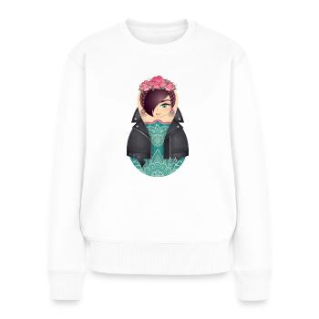 Matryoshka Fina - Pull Premium bio Femme - blanc - Devant - Julia (174cm)