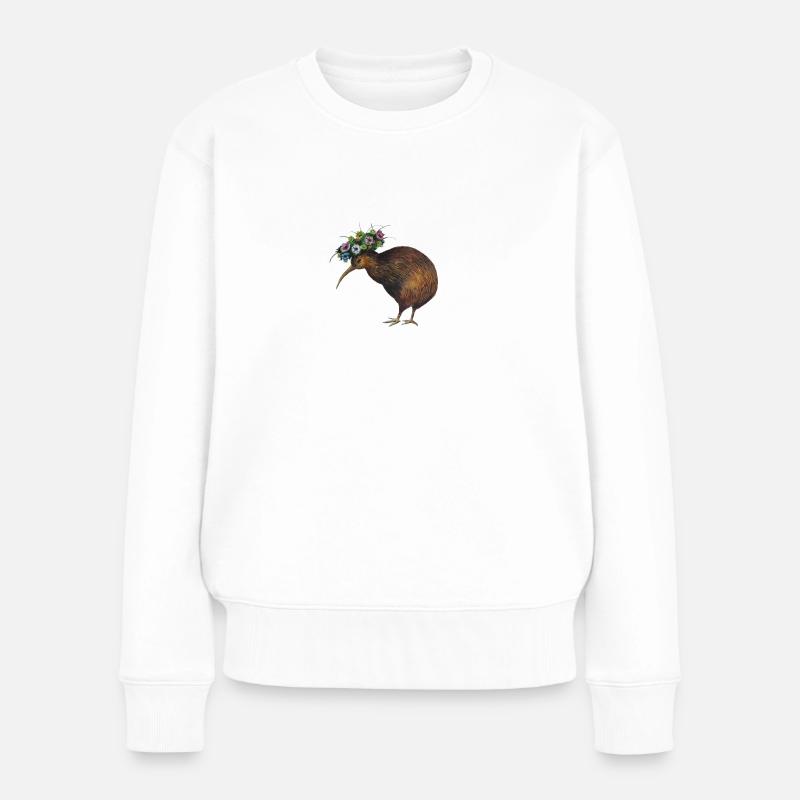 Kiwi - Frauen Premium Bio Pullover - Weiß