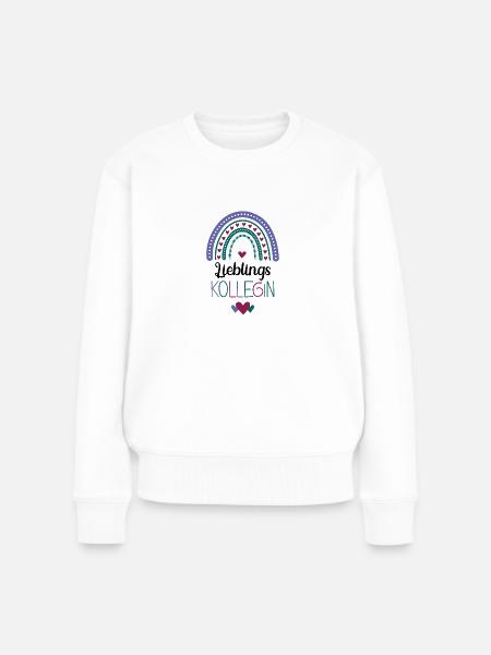 Lieblingskollegin Beste Kollegin der Welt - Frauen Premium Bio Pullover - Weiß