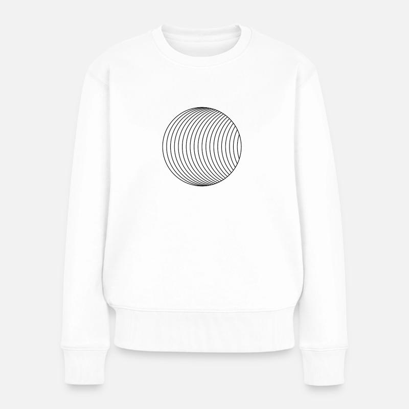 Kreise - Frauen Premium Bio Pullover - Weiß