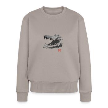 crocodile - Women's Premium Organic Jumper - taupe - Front - Julia (174cm)