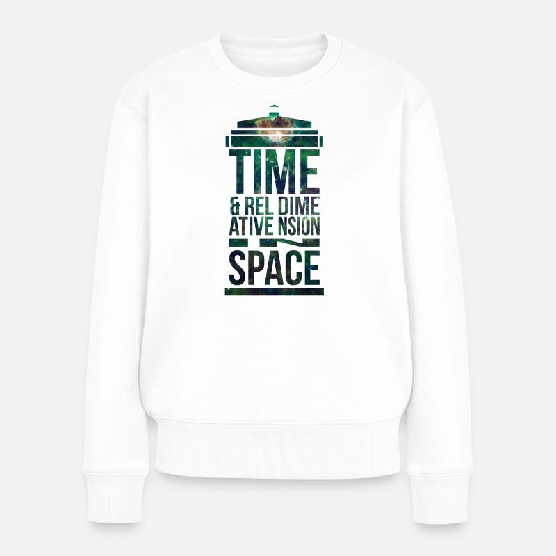 TARDIS - Frauen Premium Bio Pullover - Weiß