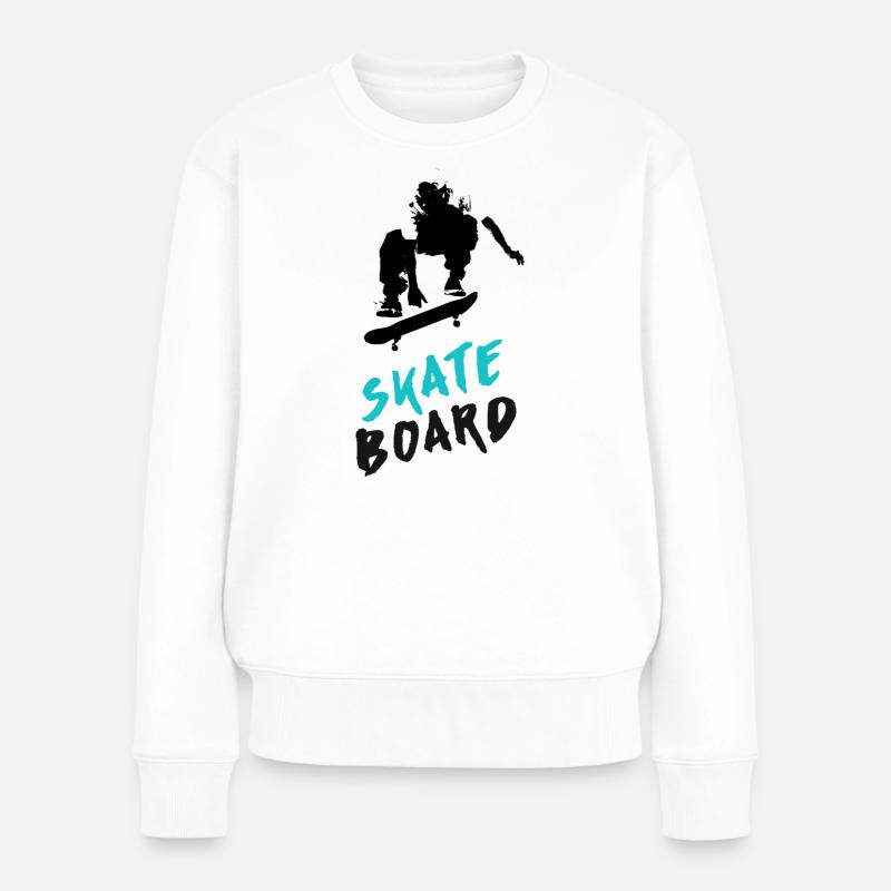 SKATER 2024 - Frauen Premium Bio Pullover - Weiß