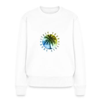 Vacances en Italie - Pull Premium bio Femme - blanc - Devant - Julia (174cm)