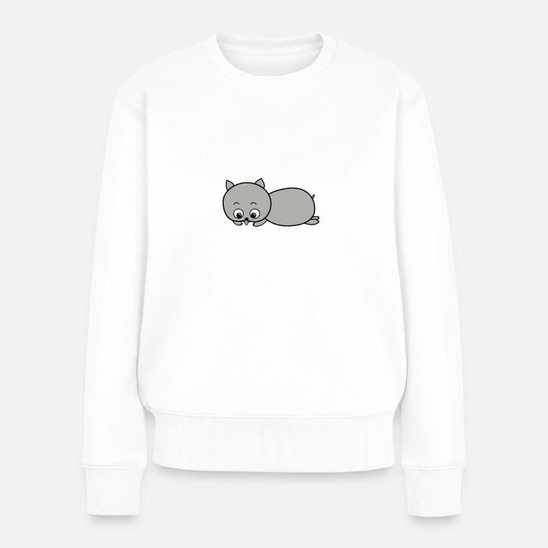 Hund - Frauen Premium Bio Pullover - Weiß