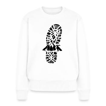 Marques de montagne et de chaussures de randonnée - - Pull Premium bio Femme - blanc - Devant - Julia (174cm)