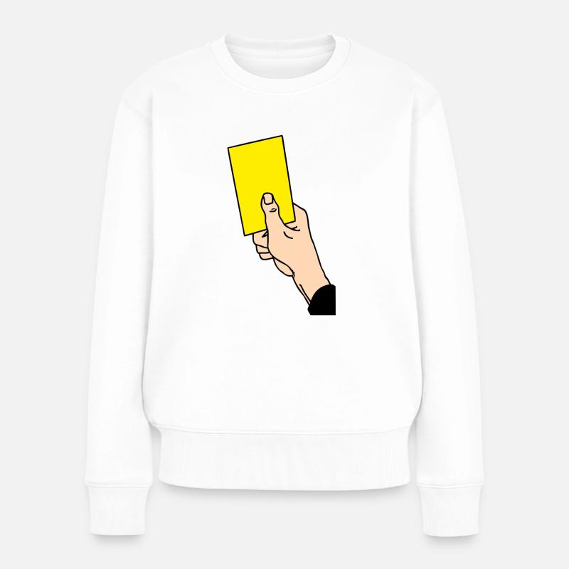 Gelbe Karte - Frauen Premium Bio Pullover - Weiß