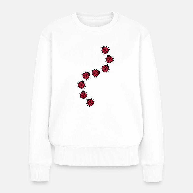Ladybug - Women's Premium Organic Jumper - white