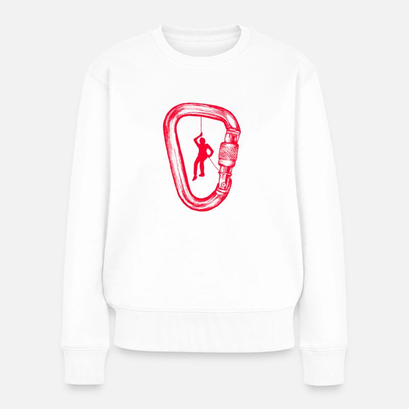 Bergsteiger - Frauen Premium Bio Pullover - Weiß