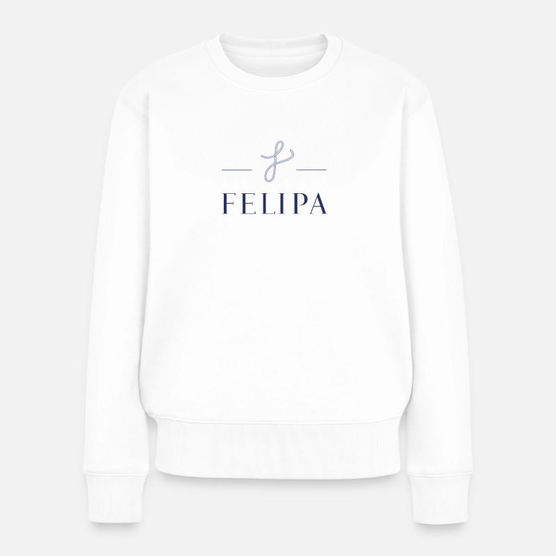 felipa Logo print - Frauen Premium Bio Pullover - Weiß