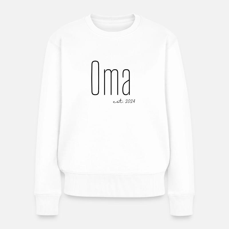 Bald Oma 2024 - Frauen Premium Bio Pullover - Weiß