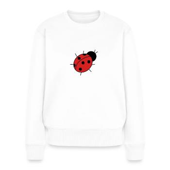 Marienkäfer - Frauen Premium Bio Pullover - Weiß - Vorne - Julia (174cm)