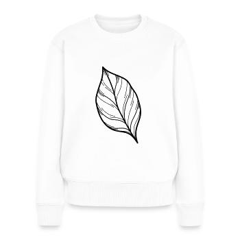 fleur sauvage simple - Pull Premium bio Femme - blanc - Devant - Julia (174cm)