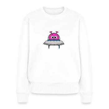 Étranger - Pull Premium bio Femme - blanc - Devant - Julia (174cm)