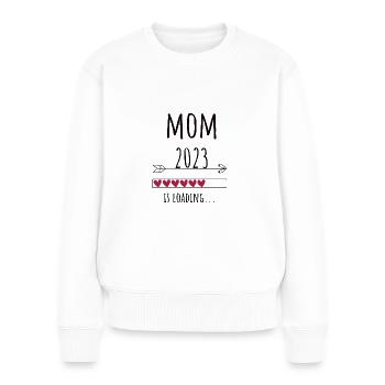 Maman 2023 Grossesse Future Maman Cadeau - Pull Premium bio Femme - blanc - Devant - Julia (174cm)
