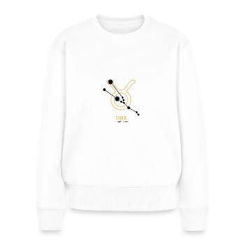 Sternzeichen Illustration Stier - Frauen Premium Bio Pullover - Weiß - Vorne - Julia (174cm)