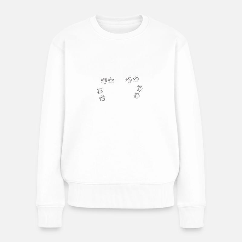 Lieber zwei Katzen als eine Katze,katze - Frauen Premium Bio Pullover - Weiß