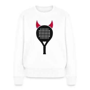 Padel Player Padel Tennis Devil Girl Padel - Women's Premium Organic Jumper - white - Front - Julia (174cm)