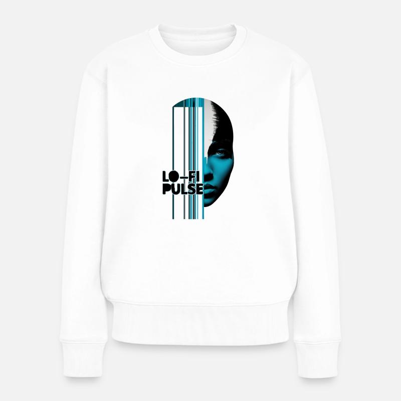 Lo Fi Puls - Frauen Premium Bio Pullover - Weiß