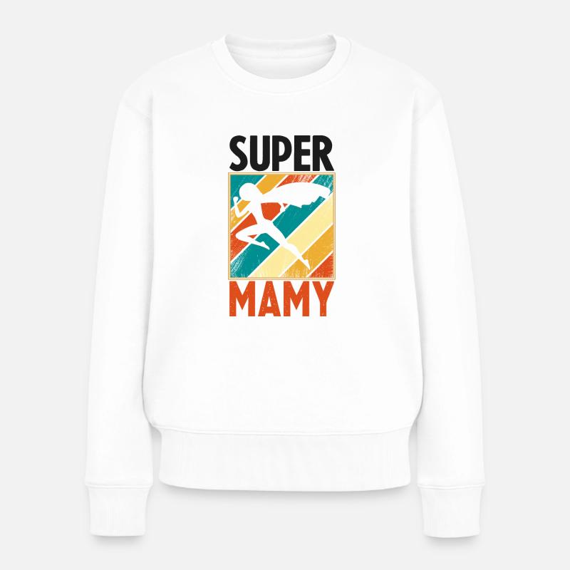 SUPER mamie - Pull Premium bio Femme - blanc