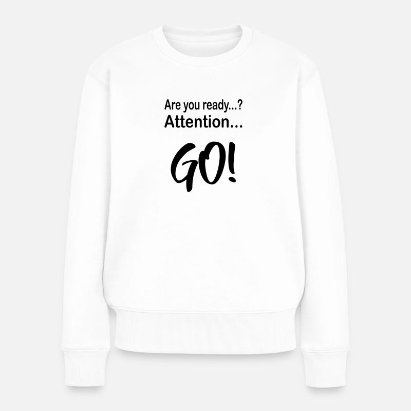 Drachenboot Are you ready? Start 1c - Frauen Premium Bio Pullover - Weiß