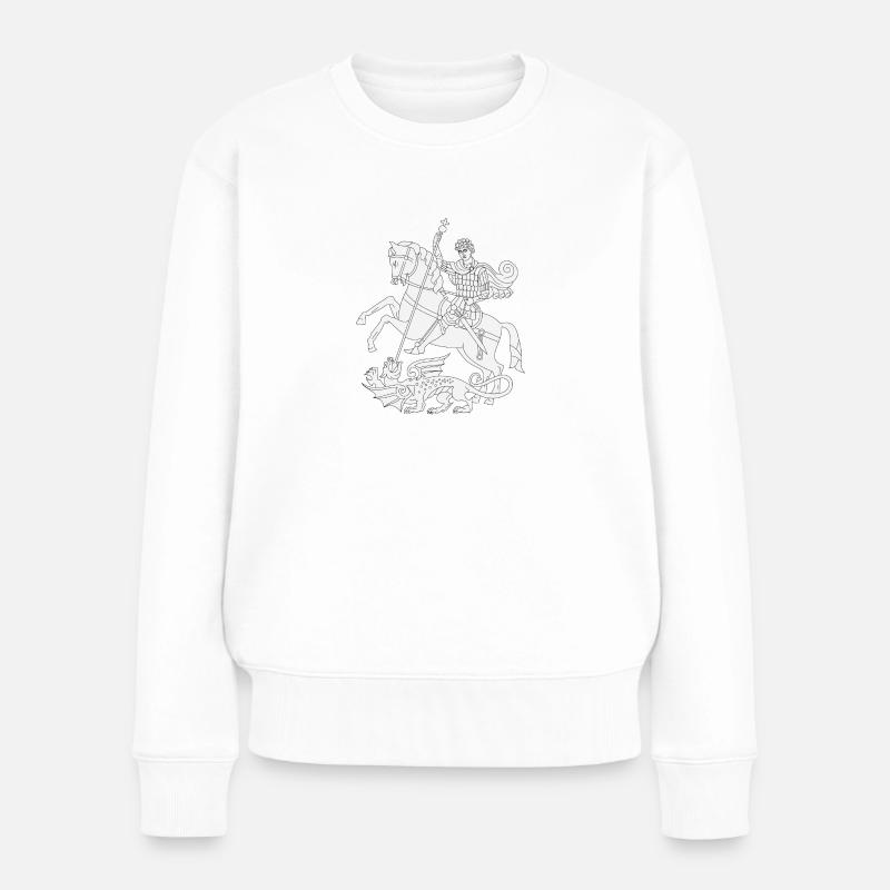 Ritter - Frauen Premium Bio Pullover - Weiß